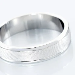 Histoire d'Or Alliance Aelyne Ruban Plat Argent Blanc