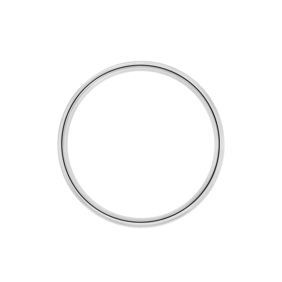 Outlet Histoire d'Or Alliance Alis Ruban Plat Argent Blanc