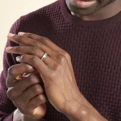 Histoire d'Or Alliance Anne-esther Ruban Plat Argent Blanc* Bijoux Personnalisés|Bagues