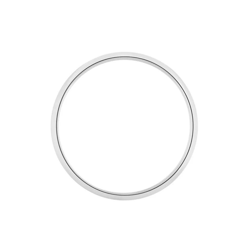 Clearance Histoire d'Or Alliance Aphroditia Demi Jonc Bombe Platine Blanc