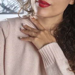 Histoire d'Or Alliance Aphroditia Demi Jonc Bombé* Bijoux Personnalisés|Bagues