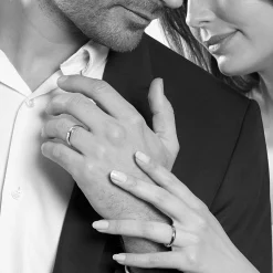 Histoire d'Or Alliance Aphroditia Demi Jonc Bombé* Bijoux Personnalisés|Bagues