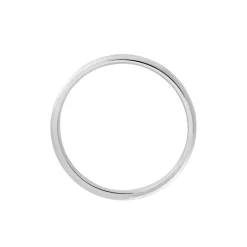 Outlet Histoire d'Or Alliance Aristote Ruban Plat Palladium Blanc