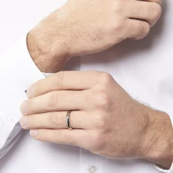 Histoire d'Or Alliance Arthellais Ruban Plat Or Blanc