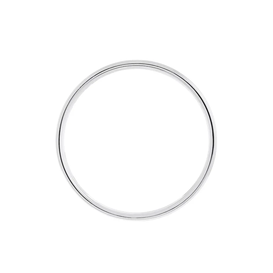 Histoire d'Or Alliance Basile Ruban Plat Or Blanc* Bijoux Personnalisés|Bagues