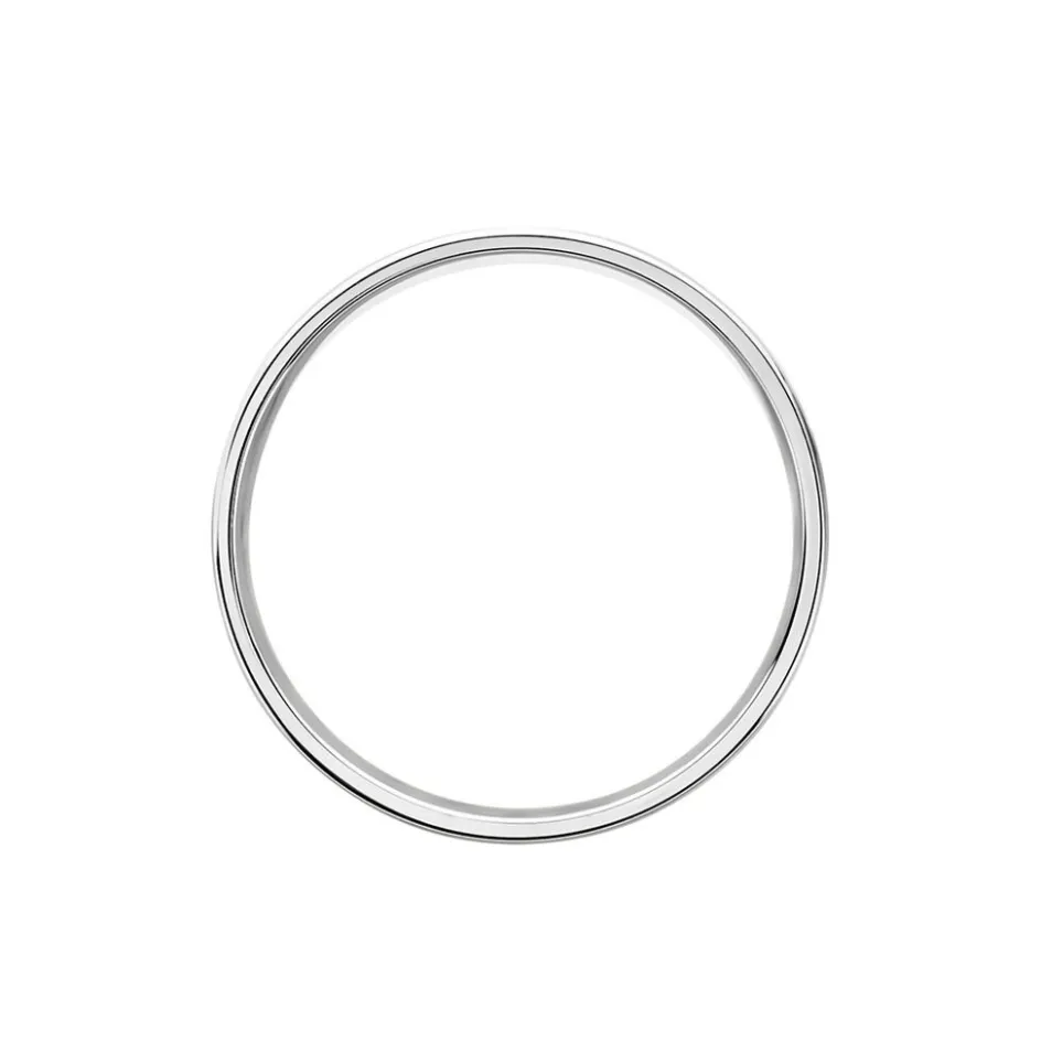 Histoire d'Or Alliance Beatrice Ruban Plat Or Blanc* Bijoux Personnalisés|Bagues