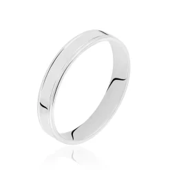 Outlet Histoire d'Or Alliance Beatrice Ruban Plat or blanc