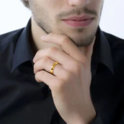 Clearance Histoire d'Or Alliance Beatrice Ruban Plat or jaune