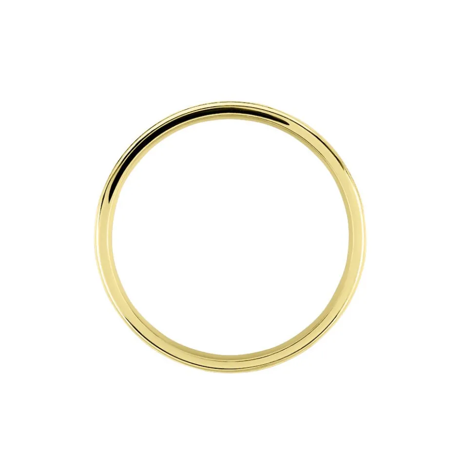 Histoire d'Or Alliance Beatrice Ruban Plat Or Bicolore