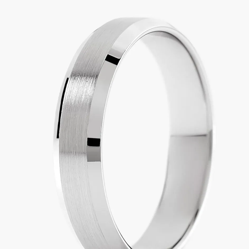 Histoire d'Or Alliance Berit Palladium Ruban Biseauté* Bijoux Personnalisés|Bagues