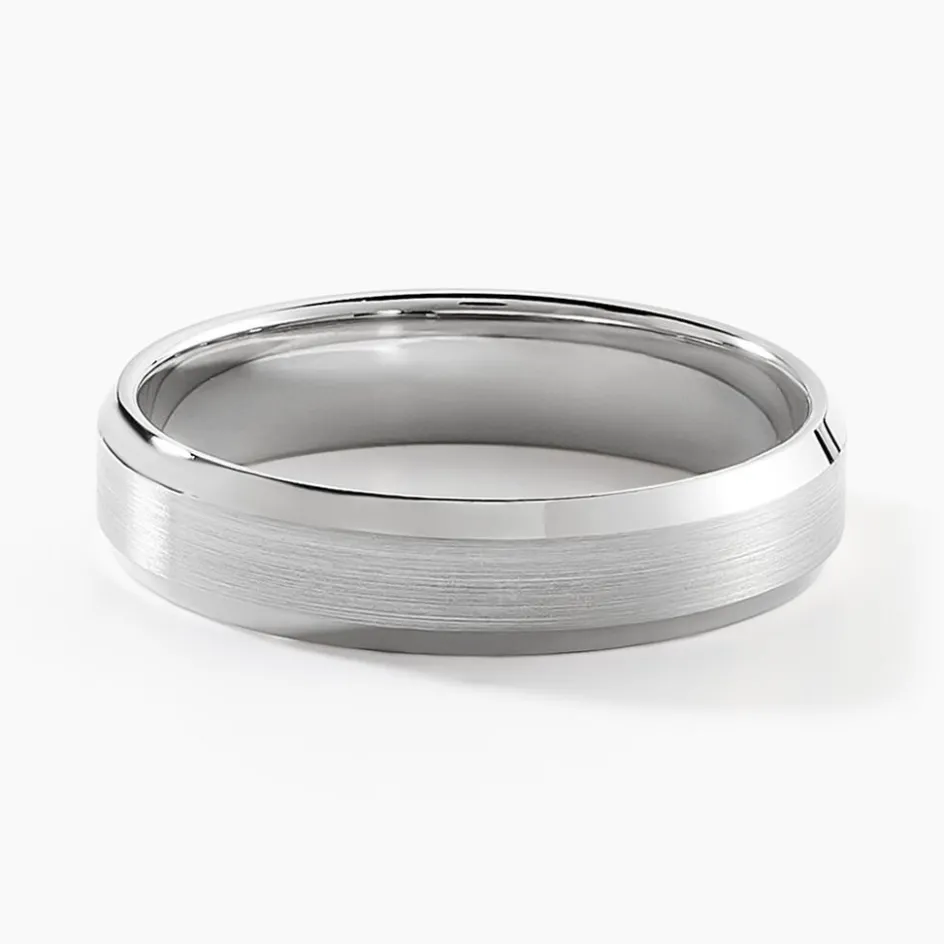 Histoire d'Or Alliance Berit Palladium Ruban Biseauté* Bijoux Personnalisés|Bagues