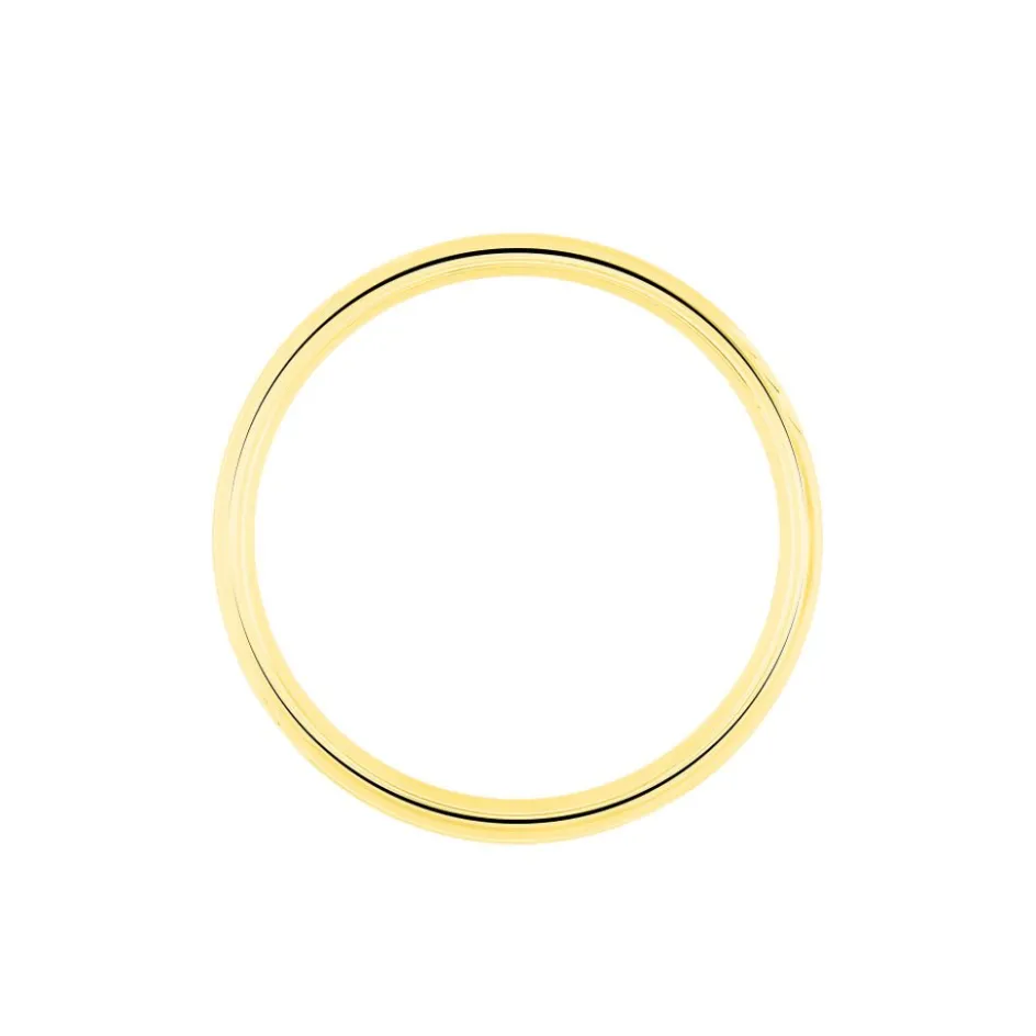 Histoire d'Or Alliance Ciham Ruban Plat Or Jaune* Bijoux Personnalisés|Bagues