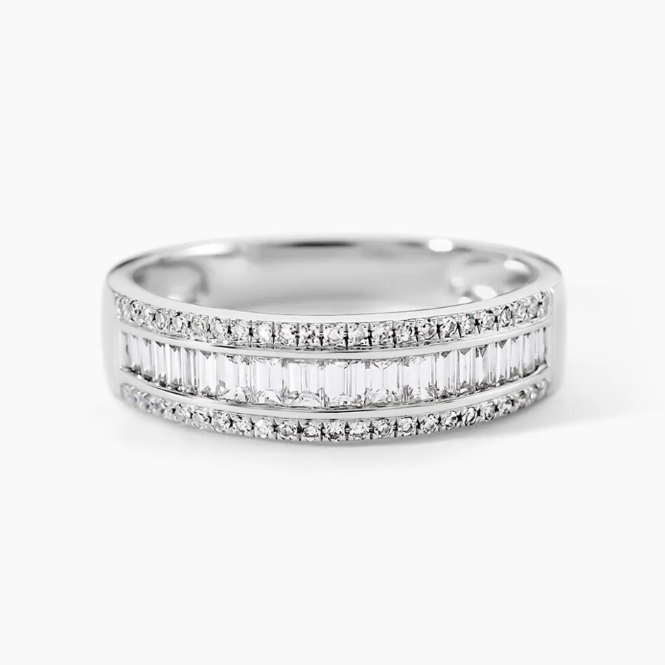 Histoire d'Or Alliance Collection 1986 Platine Blanc Diamant* Bagues|Alliances