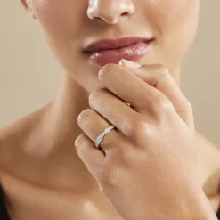 Histoire d'Or Alliance Dionysa Or Blanc Diamant* Bagues|Alliances