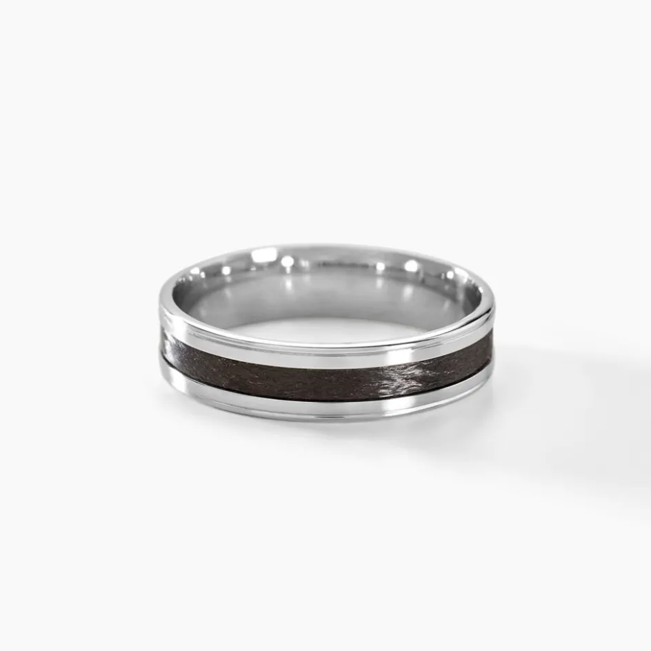 Sale Histoire d'Or Alliance Dorianne Ruban Plat Argent Blanc