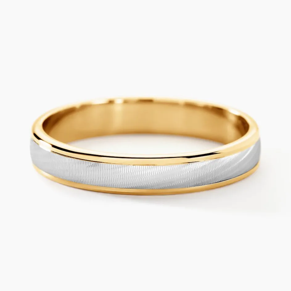 Histoire d'Or Alliance Effet Mat Or Bicolore* Bijoux Personnalisés|Bagues