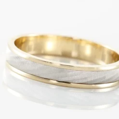 Histoire d'Or Alliance Effet Mat Ruban Plat Or Bicolore* Bijoux Personnalisés|Bagues