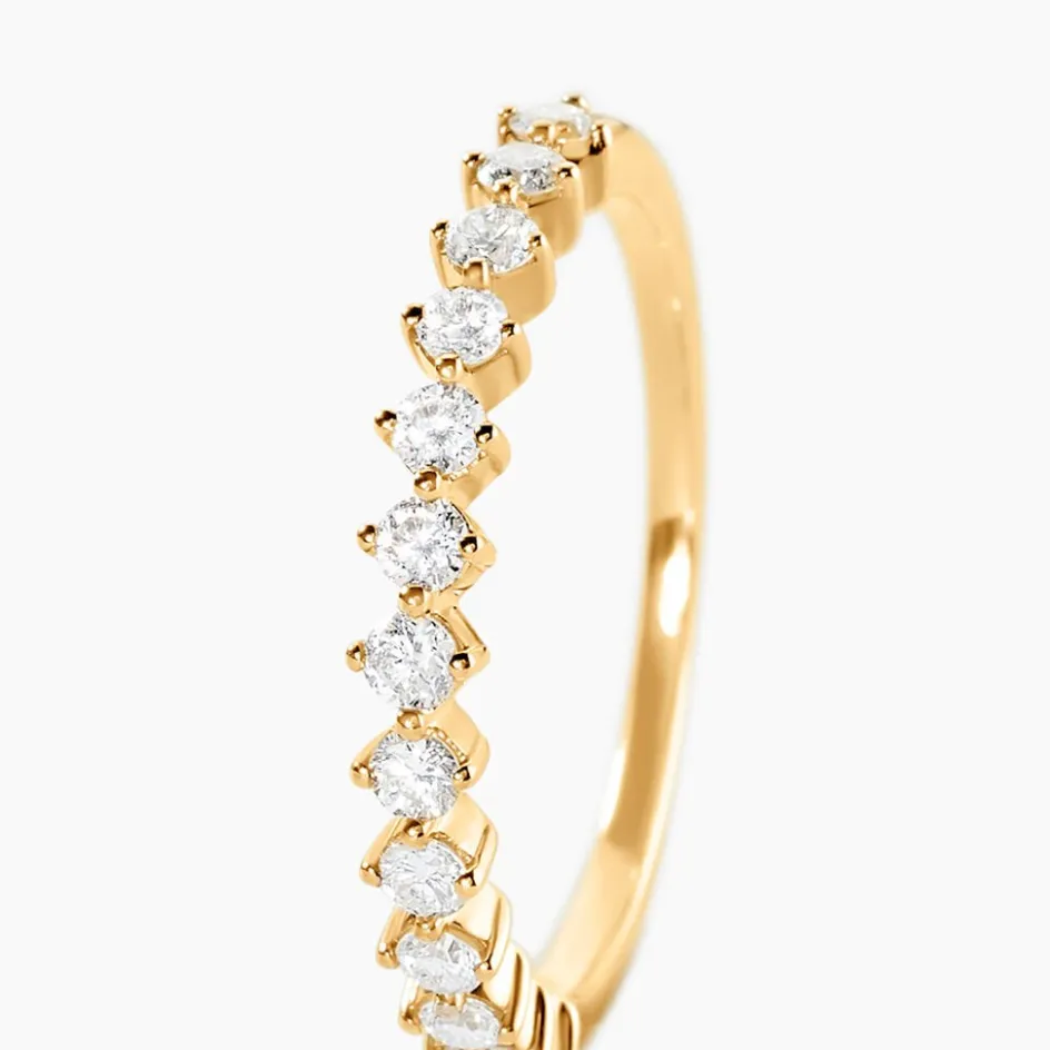 Histoire d'Or Alliance Elnathan Or Jaune Diamant Synthétique* Bagues|Alliances