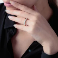 Histoire d'Or Alliance Eloise or rose diamant