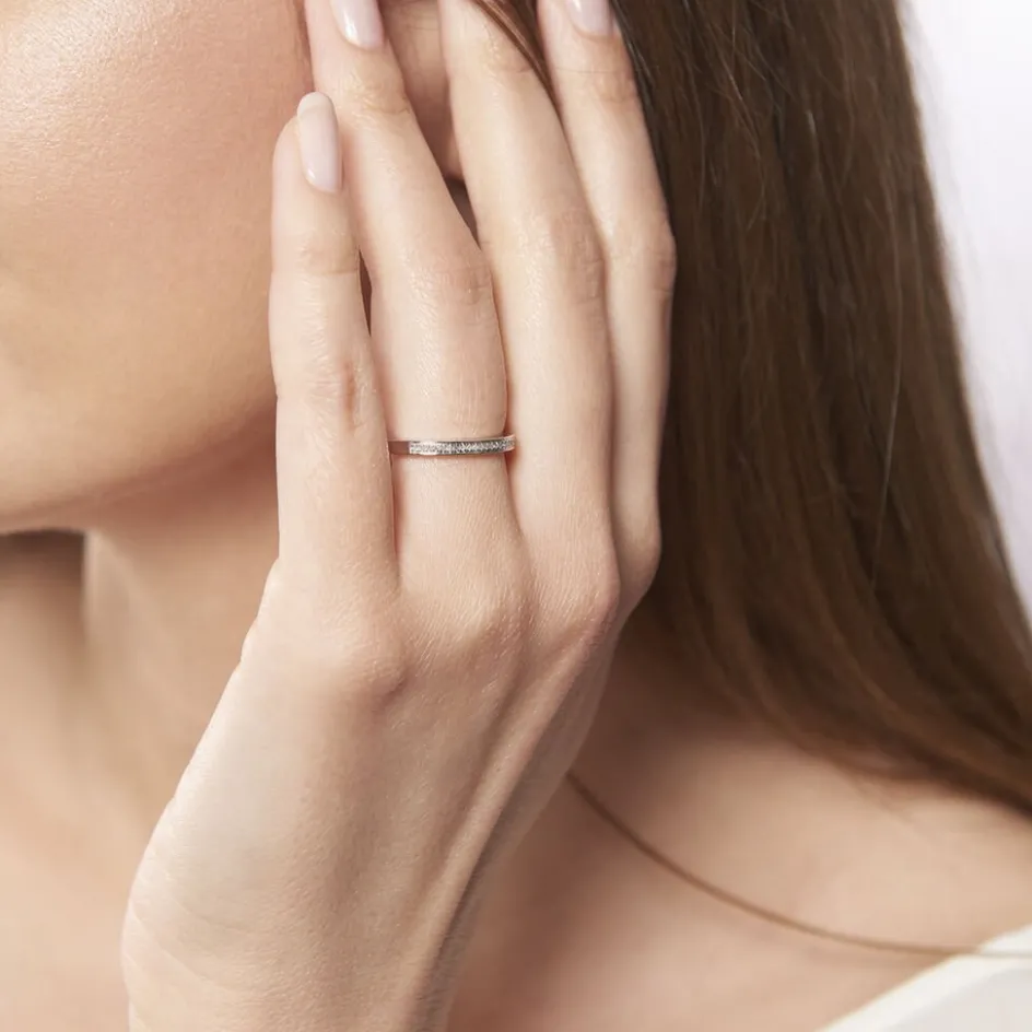 Sale Histoire d'Or Alliance Elsia Or Blanc Diamant