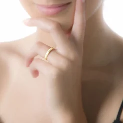 Histoire d'Or Alliance Eros Brossee Ruban Plat Or Jaune* Bijoux Personnalisés|Bagues