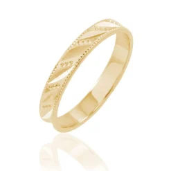 Histoire d'Or Alliance Eucleia Fantaisie Ruban Plat Or Jaune* Bijoux Personnalisés|Bagues