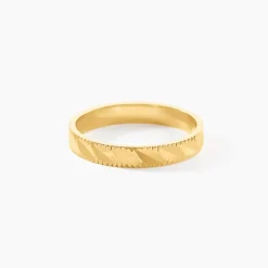 Histoire d'Or Alliance Facetee Ruban Plat Or Jaune* Bijoux Personnalisés|Bagues