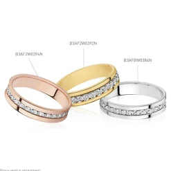 Sale Histoire d'Or Alliance Fantaisie Diamantee Ruban Plat or blanc