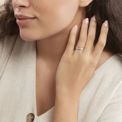 Histoire d'Or Alliance Fantaisie Diamantee Ruban Plat* Bijoux Personnalisés|Bagues