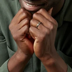 Histoire d'Or Alliance Fantaisie Mat Et Brillant Ruban Plat Palladium Blanc* Bijoux Personnalisés|Bagues