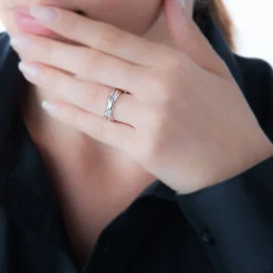 Histoire d'Or Alliance Filipine Demi Jonc Classique Argent Blanc* Bagues|Bagues Sans Pierre