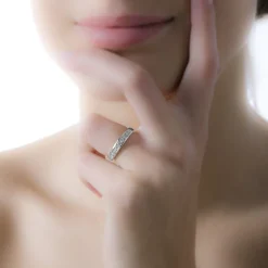 Clearance Histoire d'Or Alliance Giulia or blanc diamant