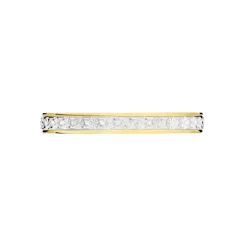 Clearance Histoire d'Or Alliance Grain De Folie Diamantee Ruban Plat Or Bicolore