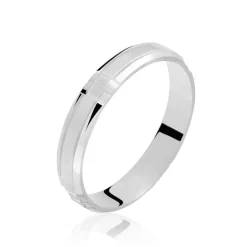 Best Histoire d'Or Alliance Hades Texture Ruban Plat Palladium Blanc