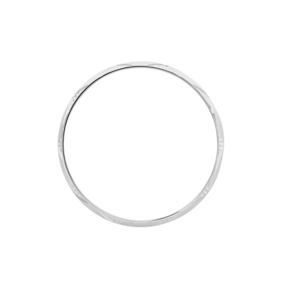 Discount Histoire d'Or Alliance Harmonie Demi Jonc Classique Or Blanc