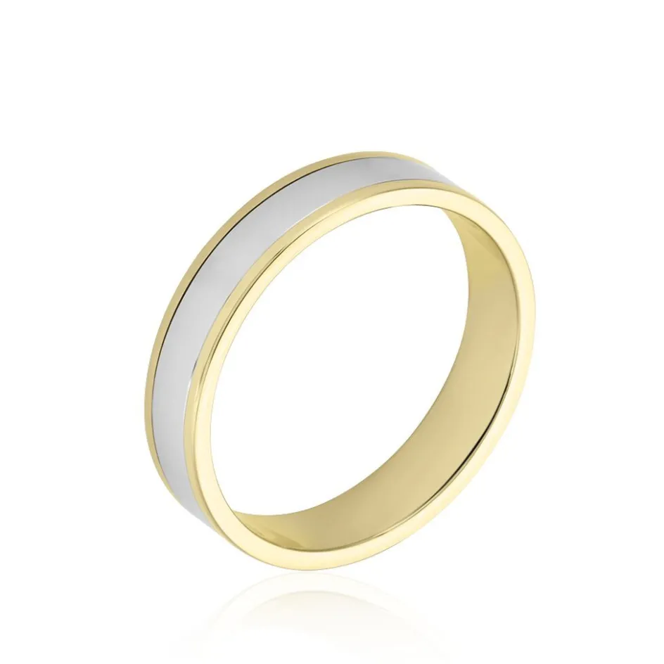 Histoire d'Or Alliance Hevan Ruban Or Bicolore* Bijoux Personnalisés|Bagues