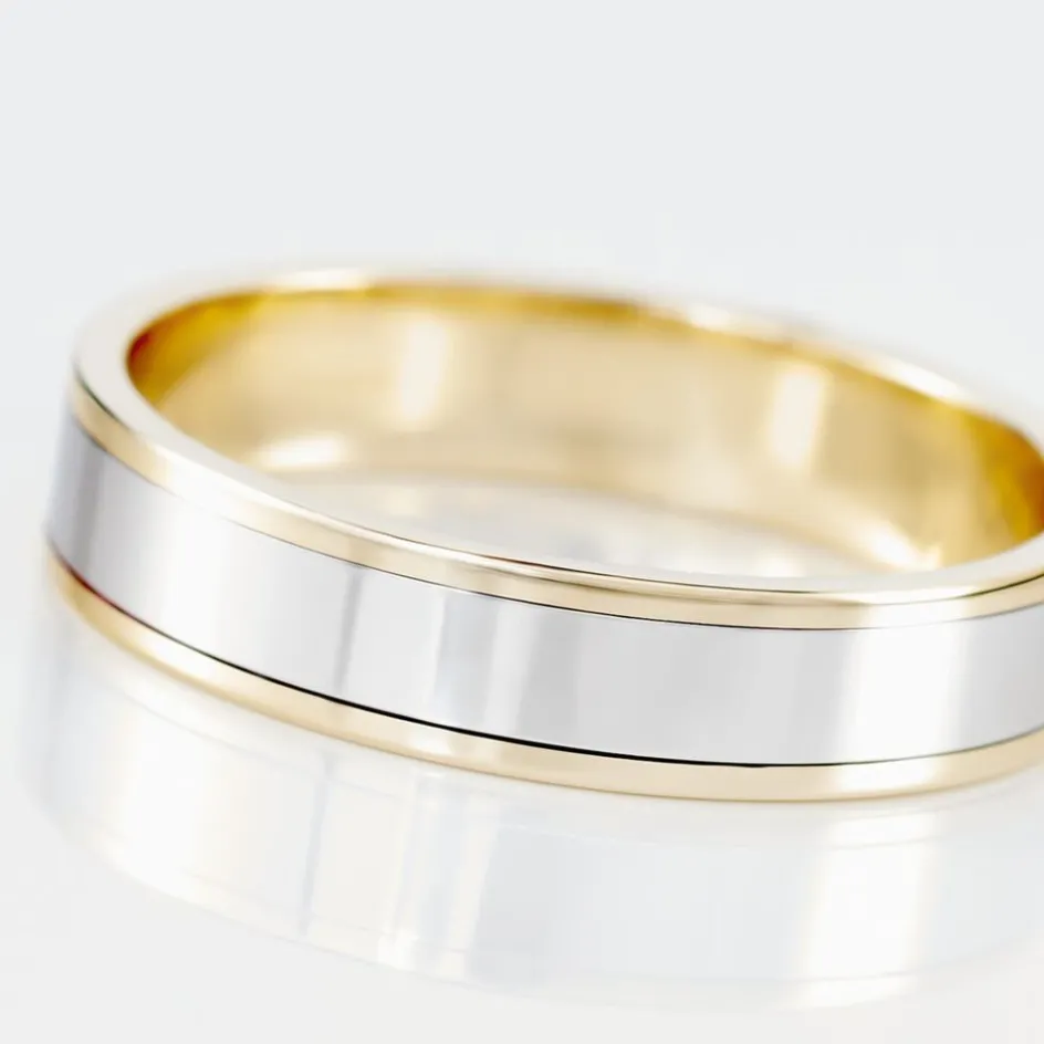 Histoire d'Or Alliance Hevan Ruban Or Bicolore* Bijoux Personnalisés|Bagues