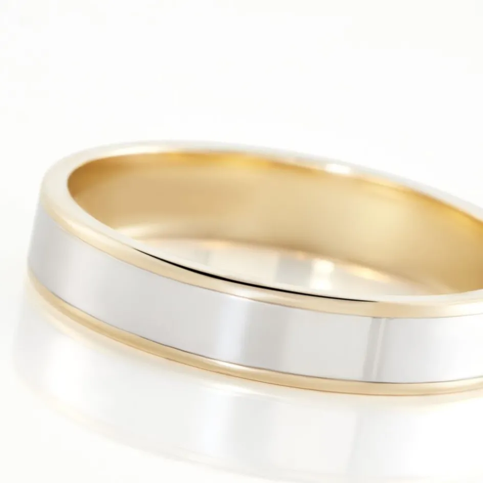 Histoire d'Or Alliance Hevan Ruban Or Bicolore* Bijoux Personnalisés|Bagues