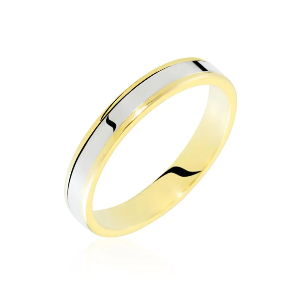 Histoire d'Or Alliance Hevan Ruban Or Bicolore* Bijoux Personnalisés|Bagues