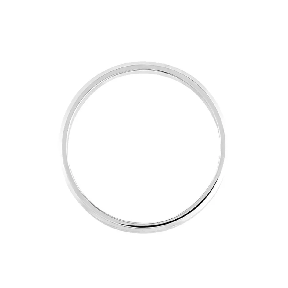 Histoire d'Or Alliance Inayah Ruban Plat Argent Blanc* Bijoux Personnalisés|Bagues