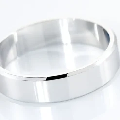 Histoire d'Or Alliance Inayah Ruban Plat Argent Blanc* Bijoux Personnalisés|Bagues