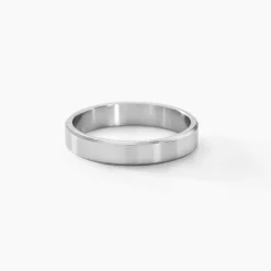 Clearance Histoire d'Or Alliance Inayah Ruban Plat Argent Blanc