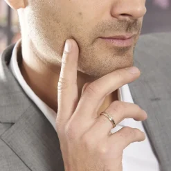 Histoire d'Or Alliance Jodelle Ruban Plat Or Bicolore* Bijoux Personnalisés|Bagues