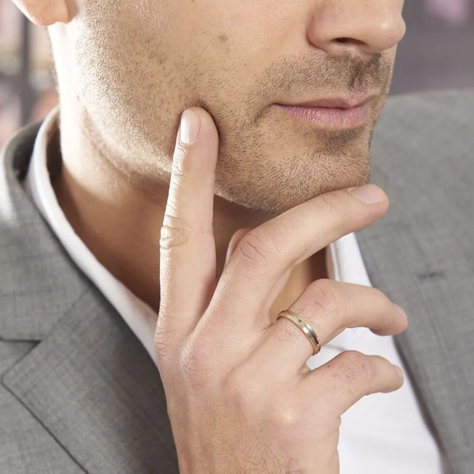 Histoire d'Or Alliance Jodelle Ruban Plat Or Bicolore* Bijoux Personnalisés|Bagues