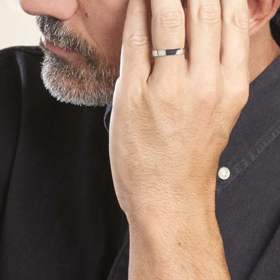 Histoire d'Or Alliance Julie Ruban Classique Or Blanc* Bijoux Personnalisés|Bagues