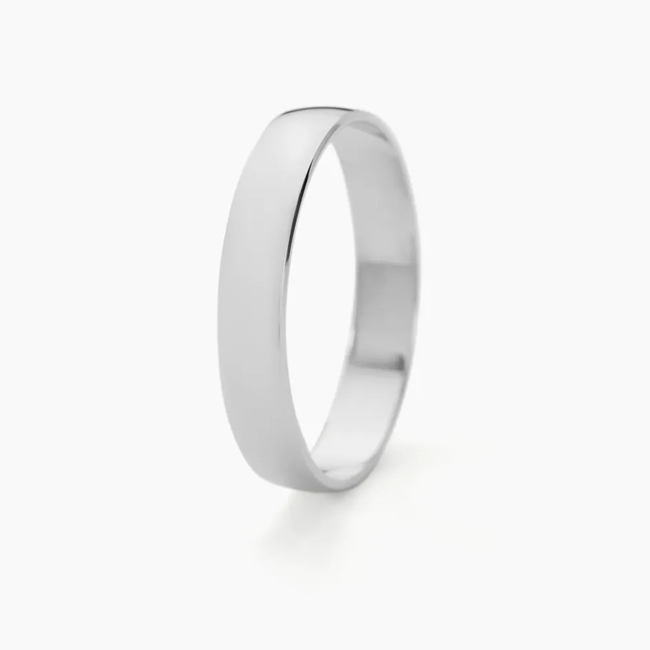 Histoire d'Or Alliance Julie Ruban Classique Platine Blanc