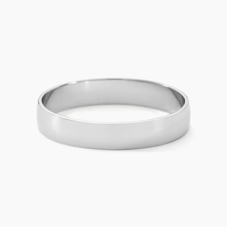 Histoire d'Or Alliance Julie Ruban Classique Platine Blanc