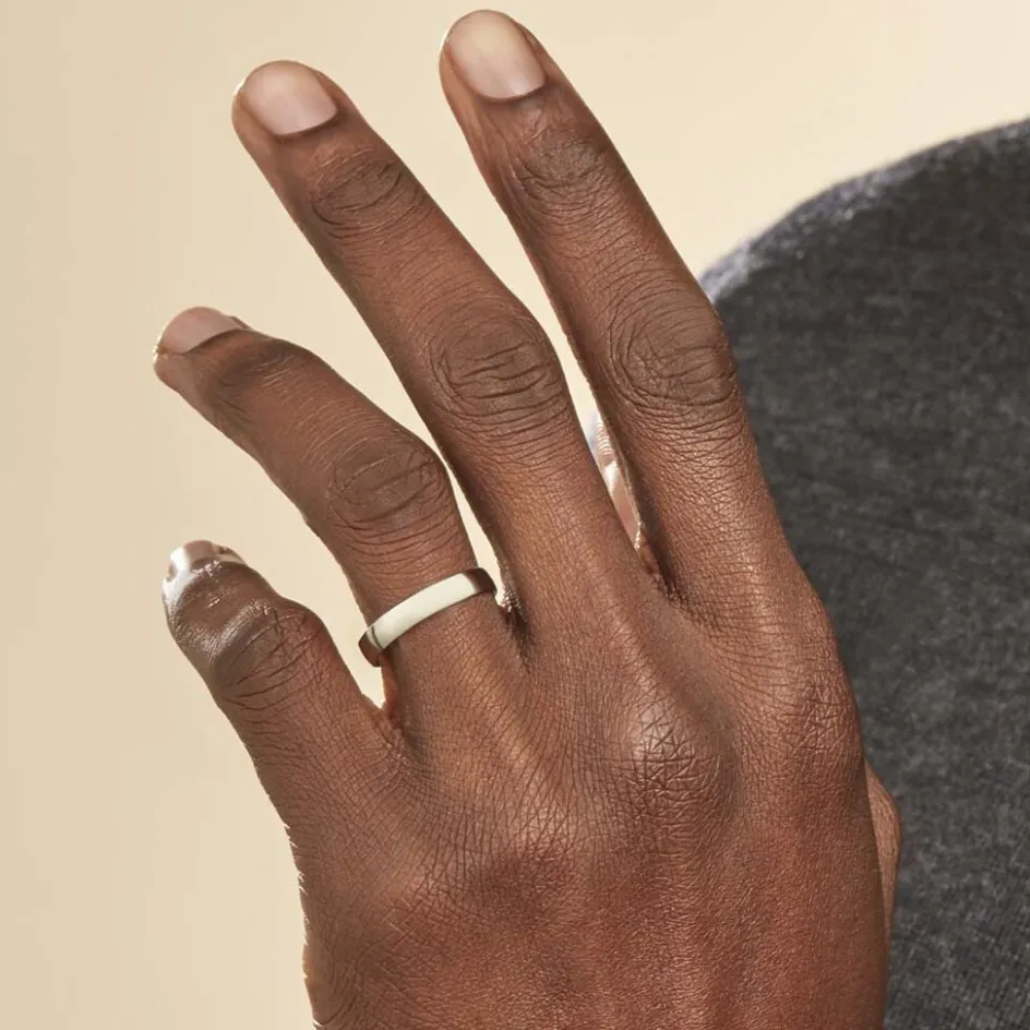 Histoire d'Or Alliance Julie Ruban Classique Platine Blanc