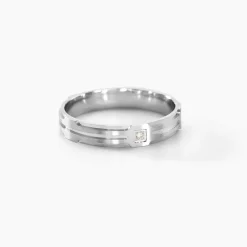 Histoire d'Or Alliance Kamil Argent Diamant* Bagues|Alliances