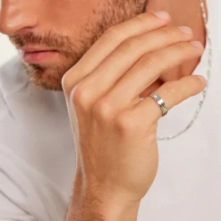 Histoire d'Or Alliance Kamil Argent Diamant* Bagues|Alliances